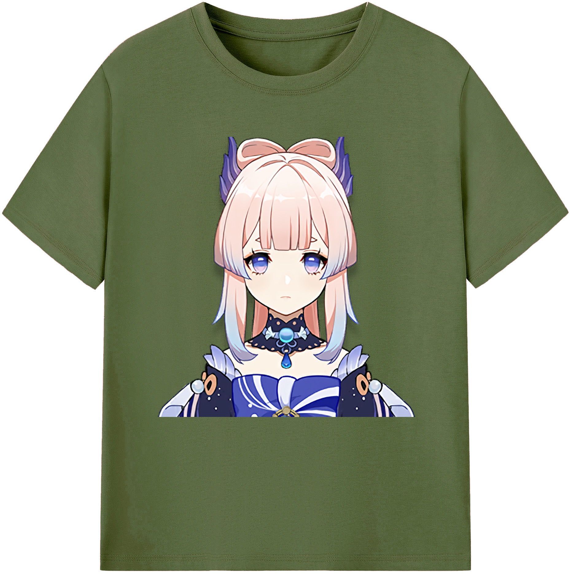げんし神 珊瑚宮心海 サンゴノミヤ・ココミ genshin Sangonomiya Kokomi 綿100％半袖Tシャツ（フロントプリント）